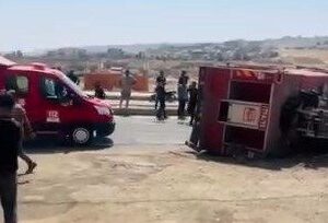 yangina mudahaleye giden itfaiyeciler kaza yapti bes yarali SG26R5Sk