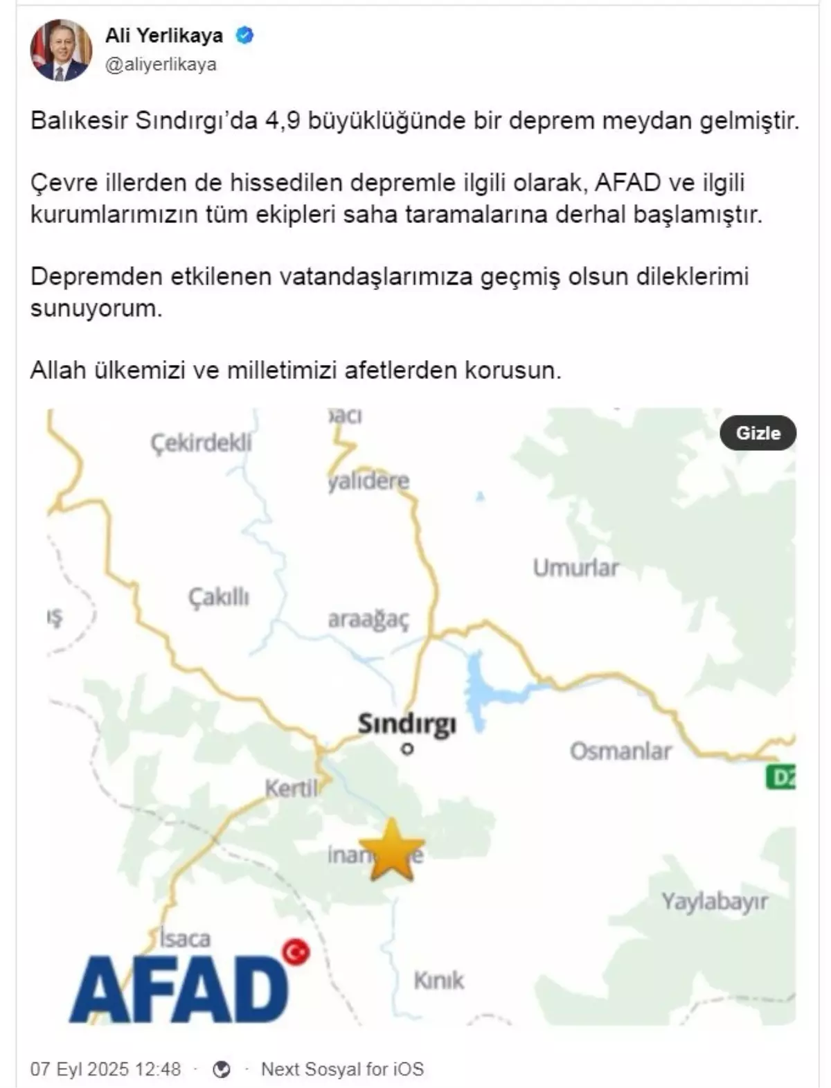 balikesirde 49 buyuklugunde deprem ZfnNDJul